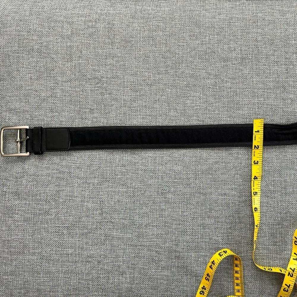Coach C Black Canvas Leather Belt Size Small